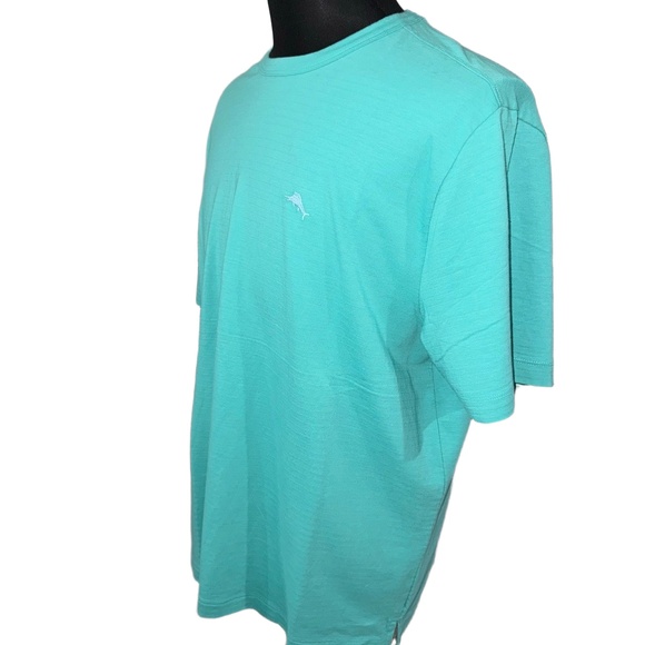 Tommy Bahama NWT Cotton Marlin Logo Short Sleeve T-Shirt in Cabo Teal-Size Large - Picture 5 of 8